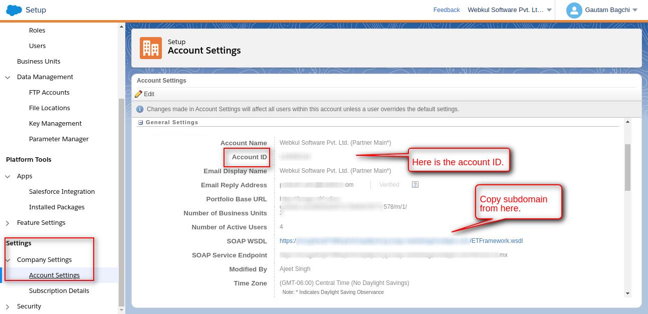 BigCommerce Marketing Cloud Connector credentials