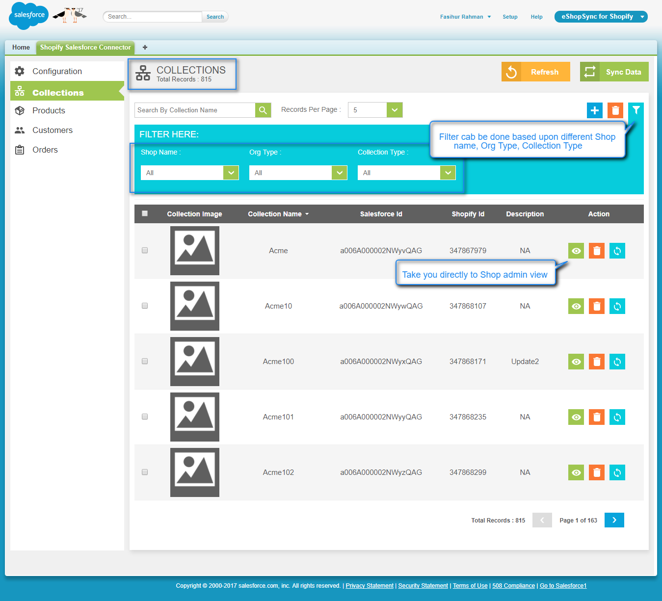collections sync