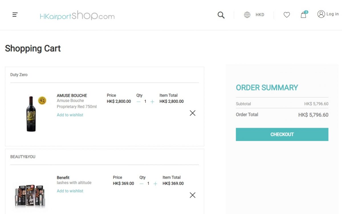HKairportShop Split Cart