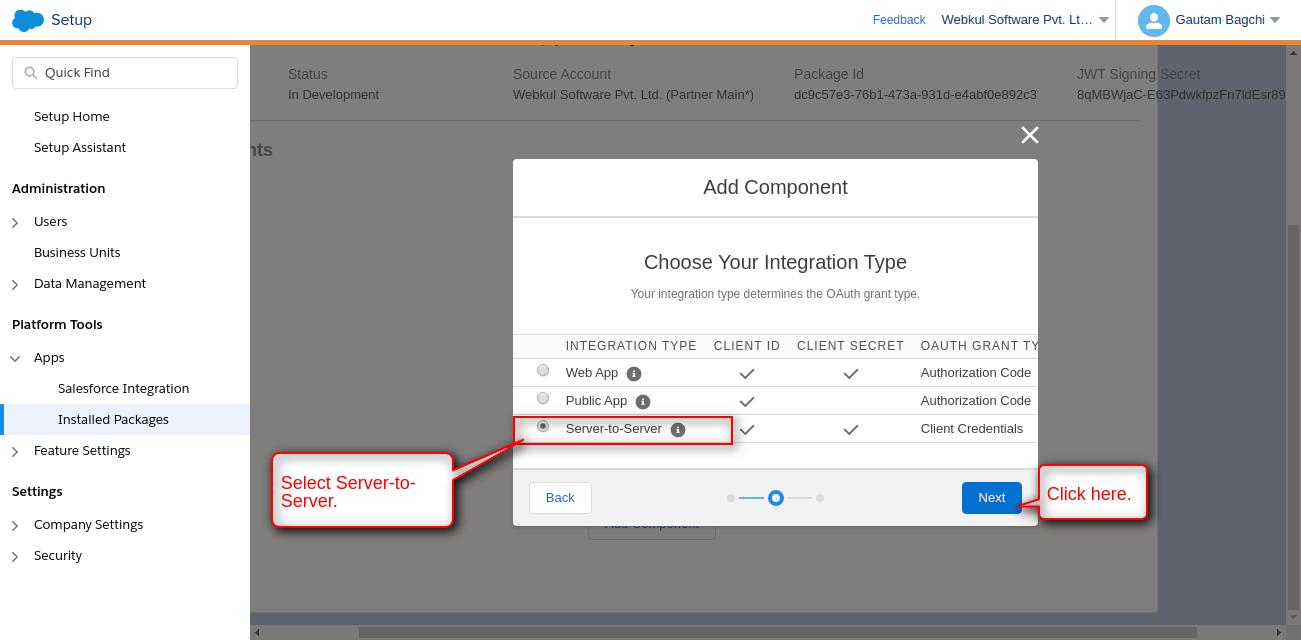 BigCommerce Marketing Cloud Connector credentials