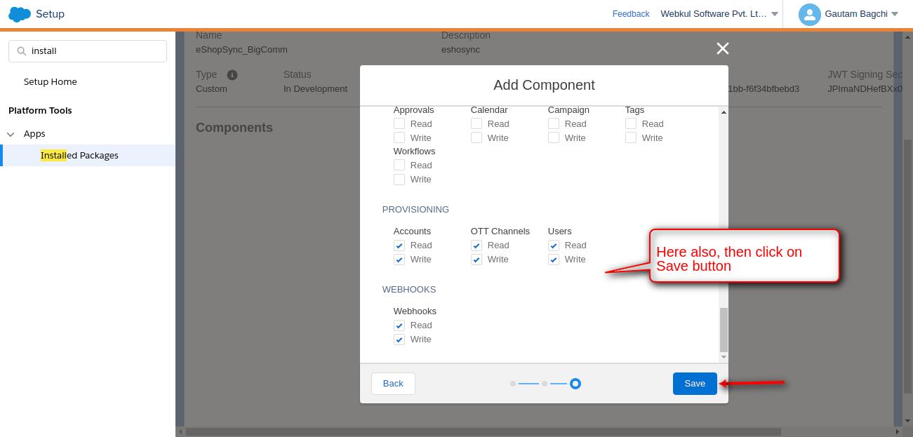 BigCommerce Marketing Cloud Connector credentials