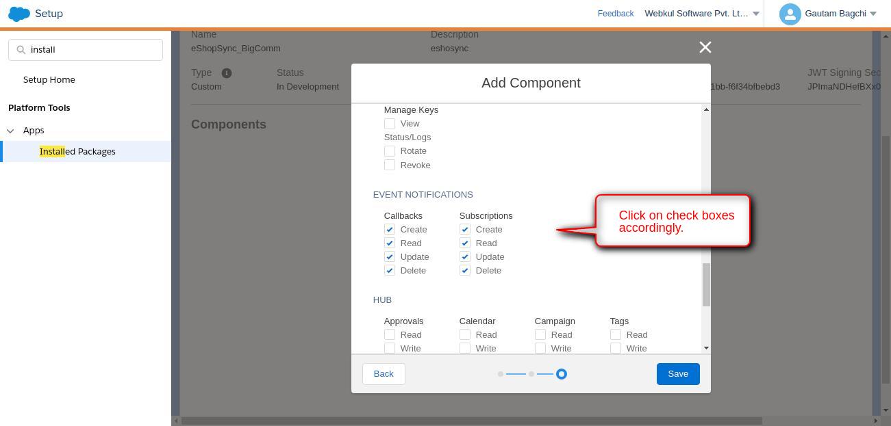 BigCommerce Marketing Cloud Connector credentials