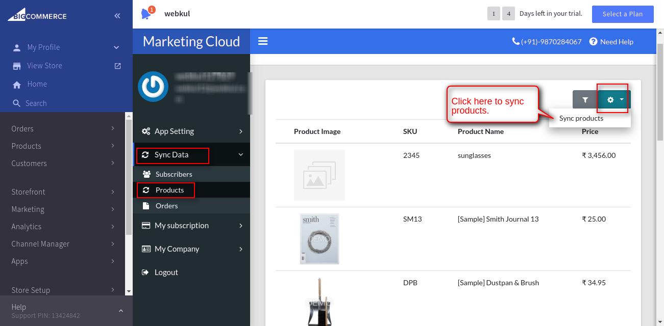 BigCommerce Marketing Cloud Connector - sync data option