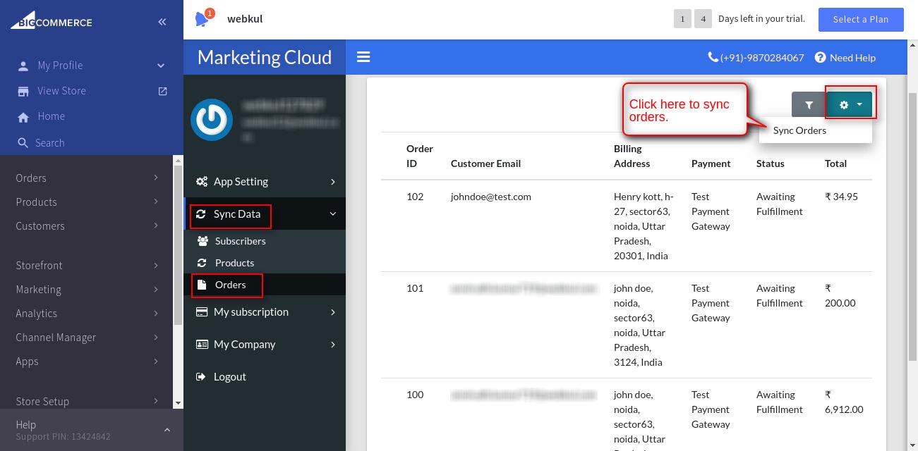 BigCommerce Marketing Cloud Connector - sync data option