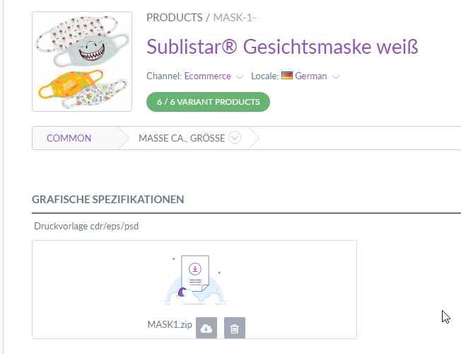 Print Equipment Webkul Shopware Akeneo Customization
