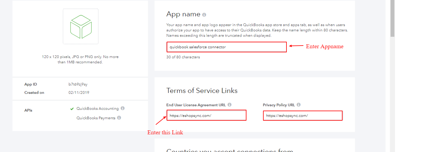 Services links settings 