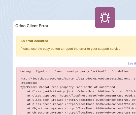 Odoo Bug Fixing 