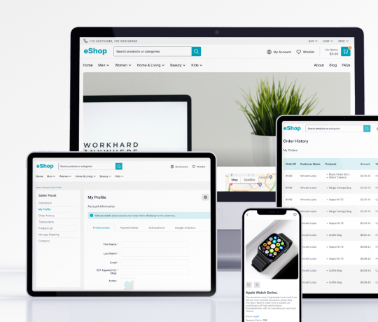 Website Development with Responsive Layout