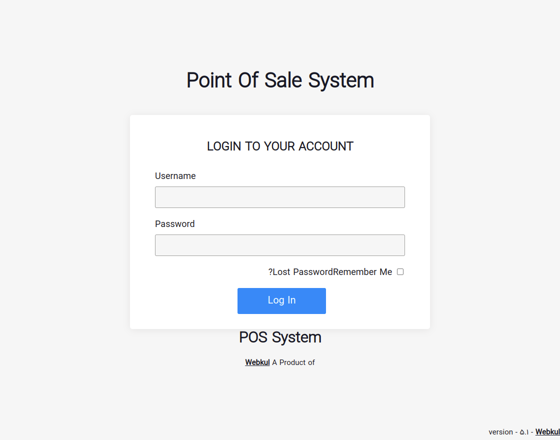 pos login page