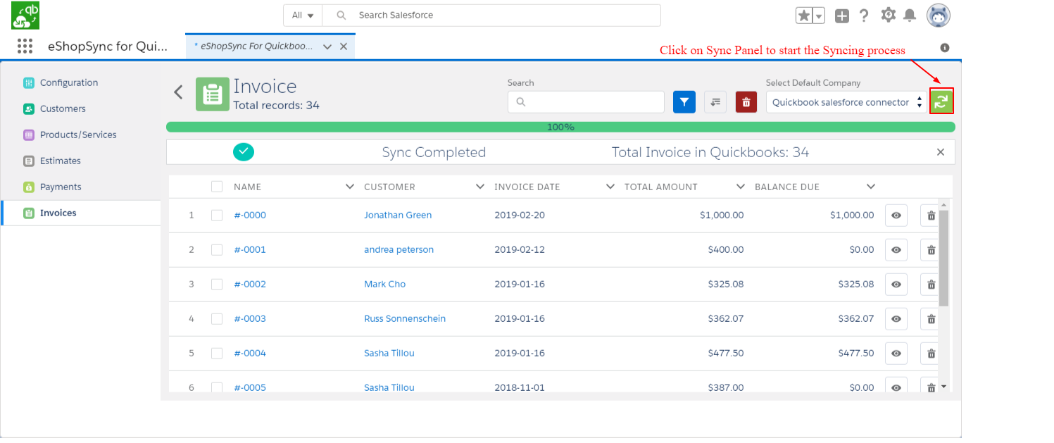 Invoice Sync Settings