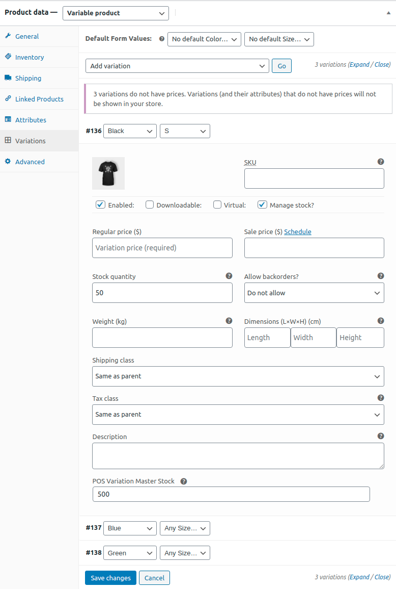 manage stock quantity