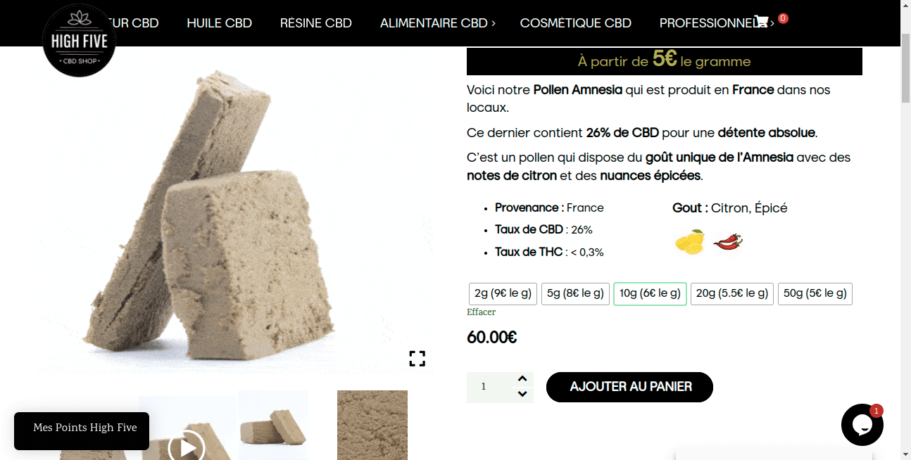 online WooCommerce CBD store poids