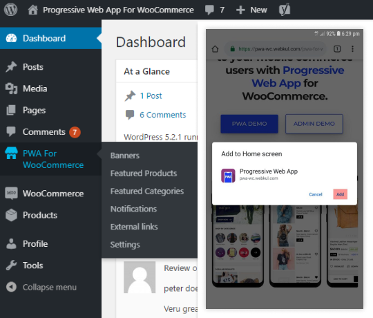 WooCommerce PWA Development