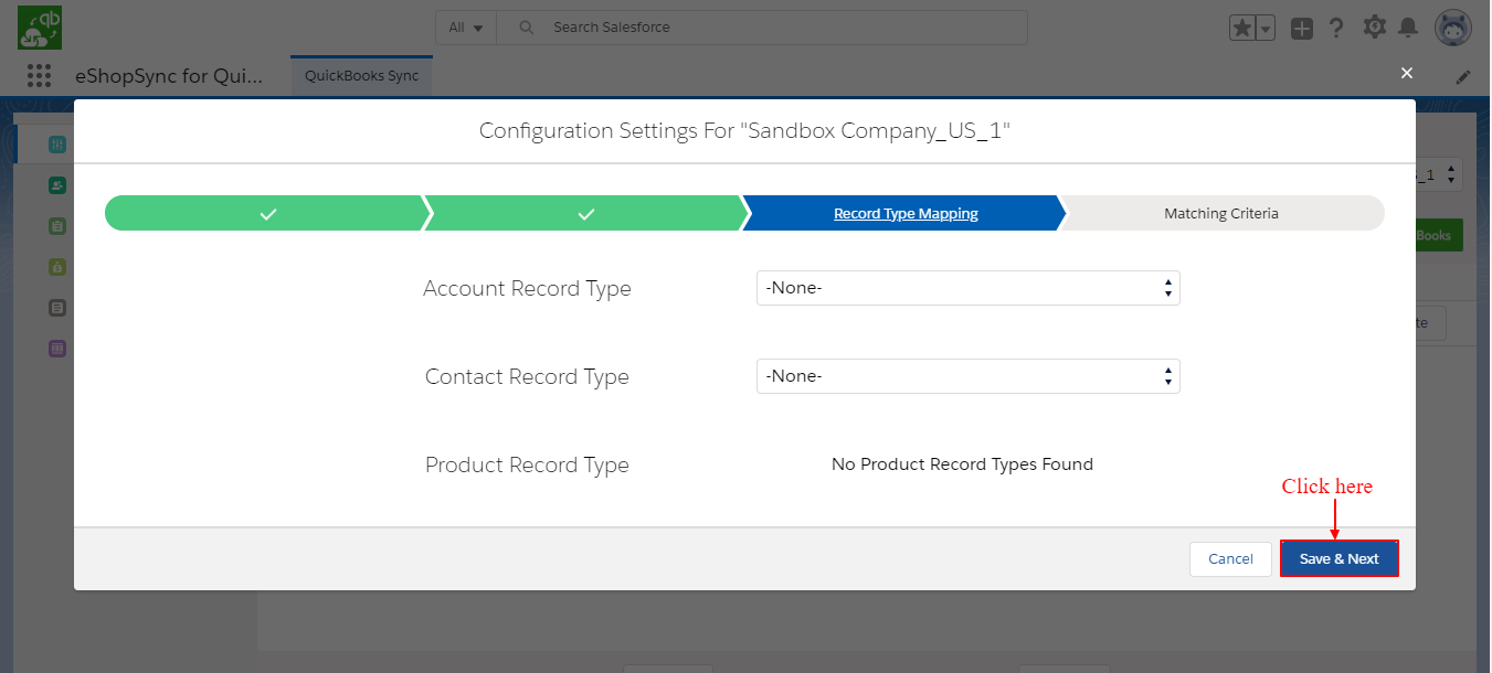 Record type settings