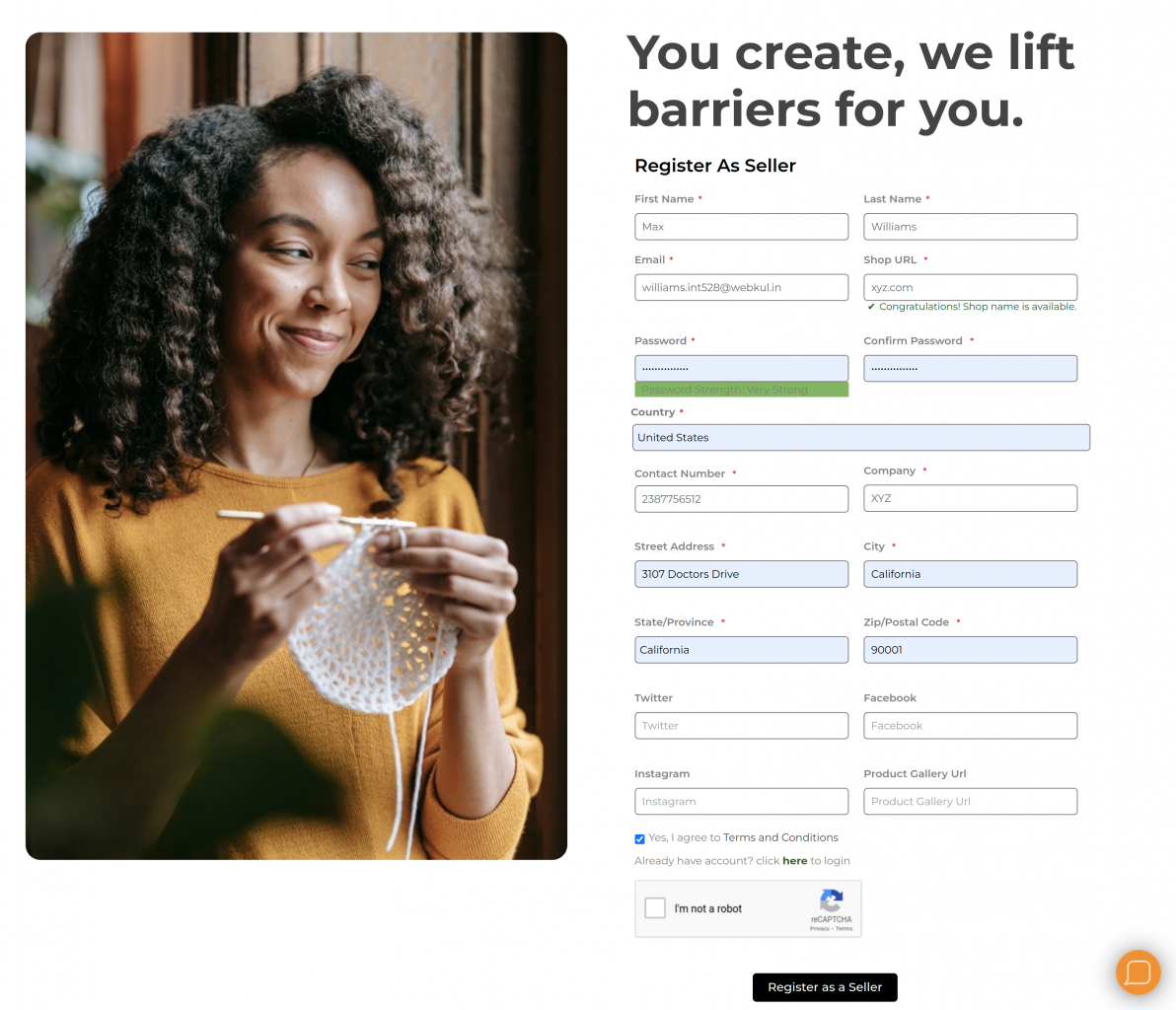artisans online marketplace register