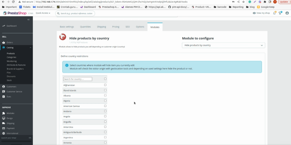 Webkul Prestashop Akeneo Customization
