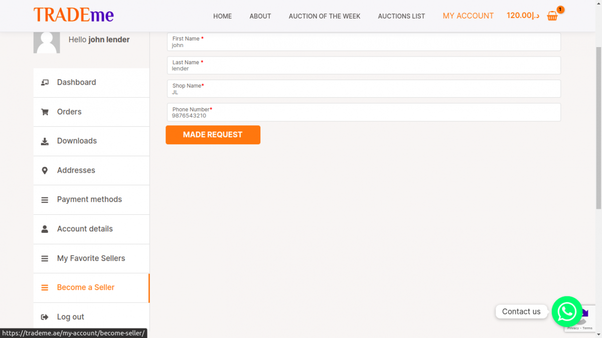 UAE WooCommerce marketplace become a seller.
