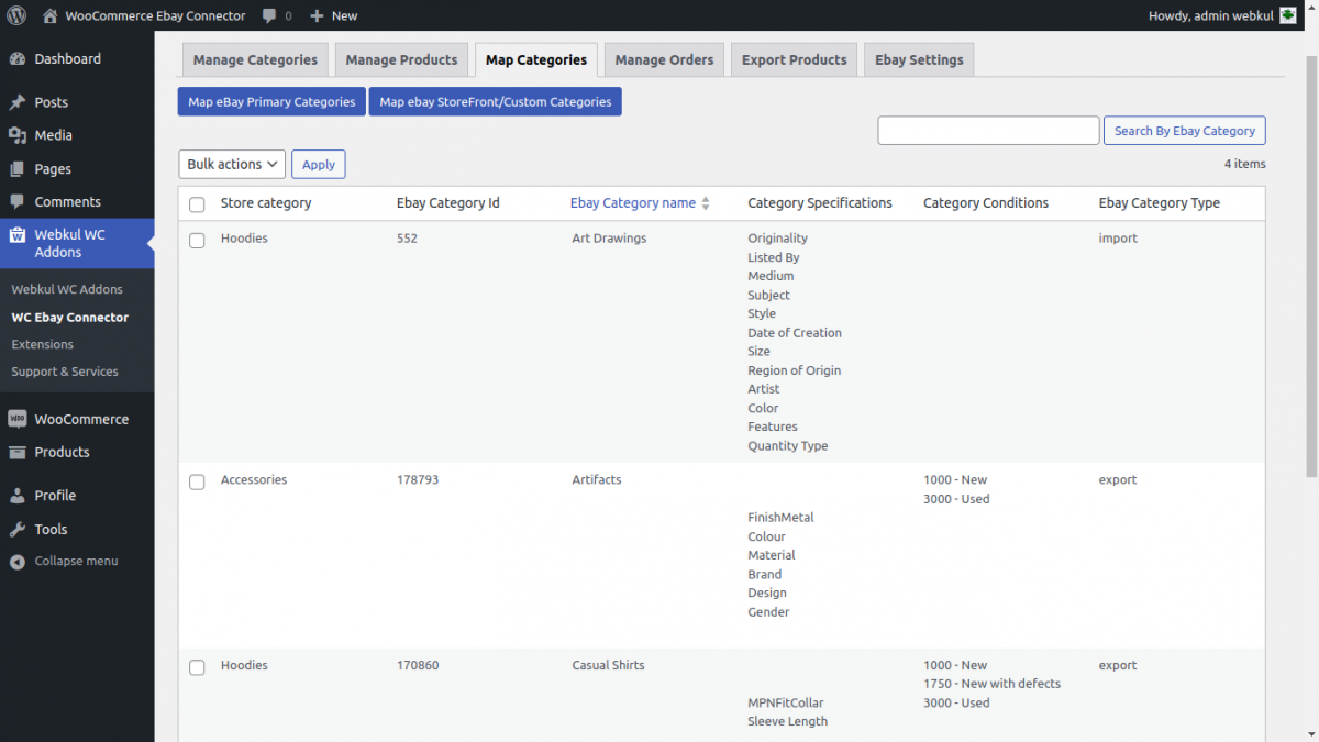 Online WooCommerce website