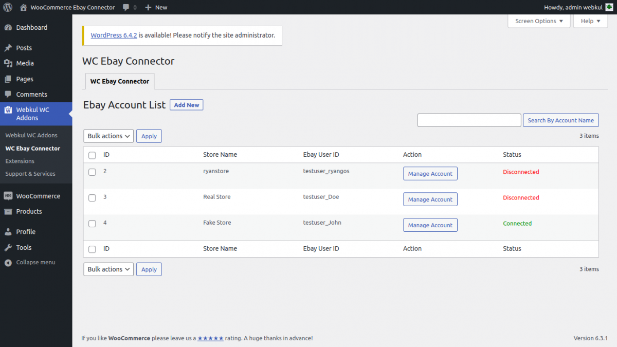 WooCommerce eBay Connector