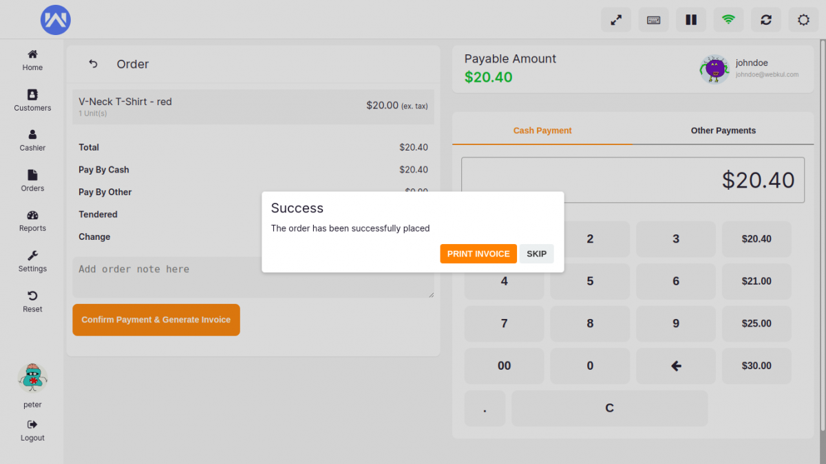 POS print invoice