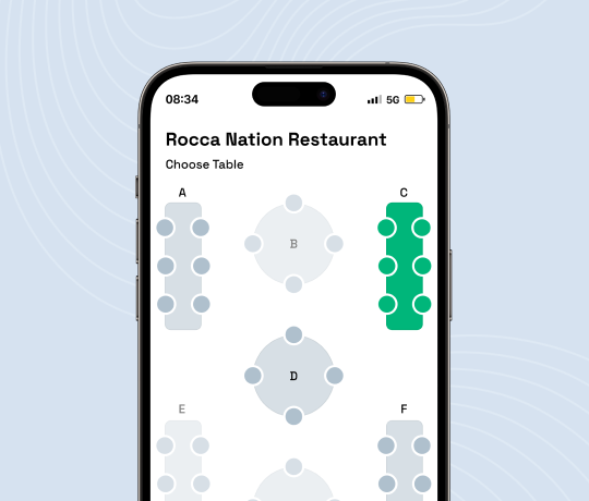 Restaurant table reservation system development service