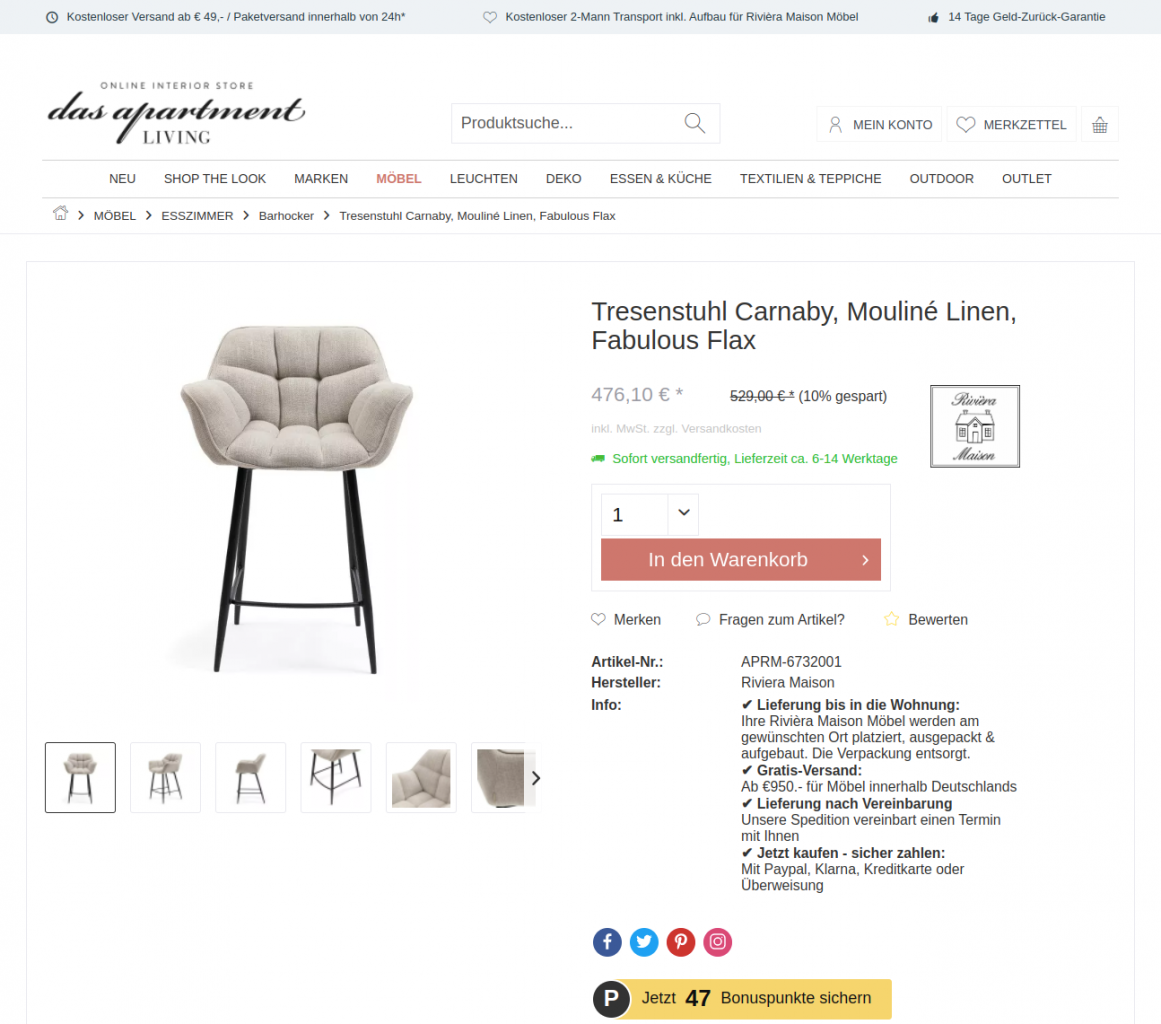 Tresenstuhl-Carnaby-Mouline-Linen-von-Riviera-Maison